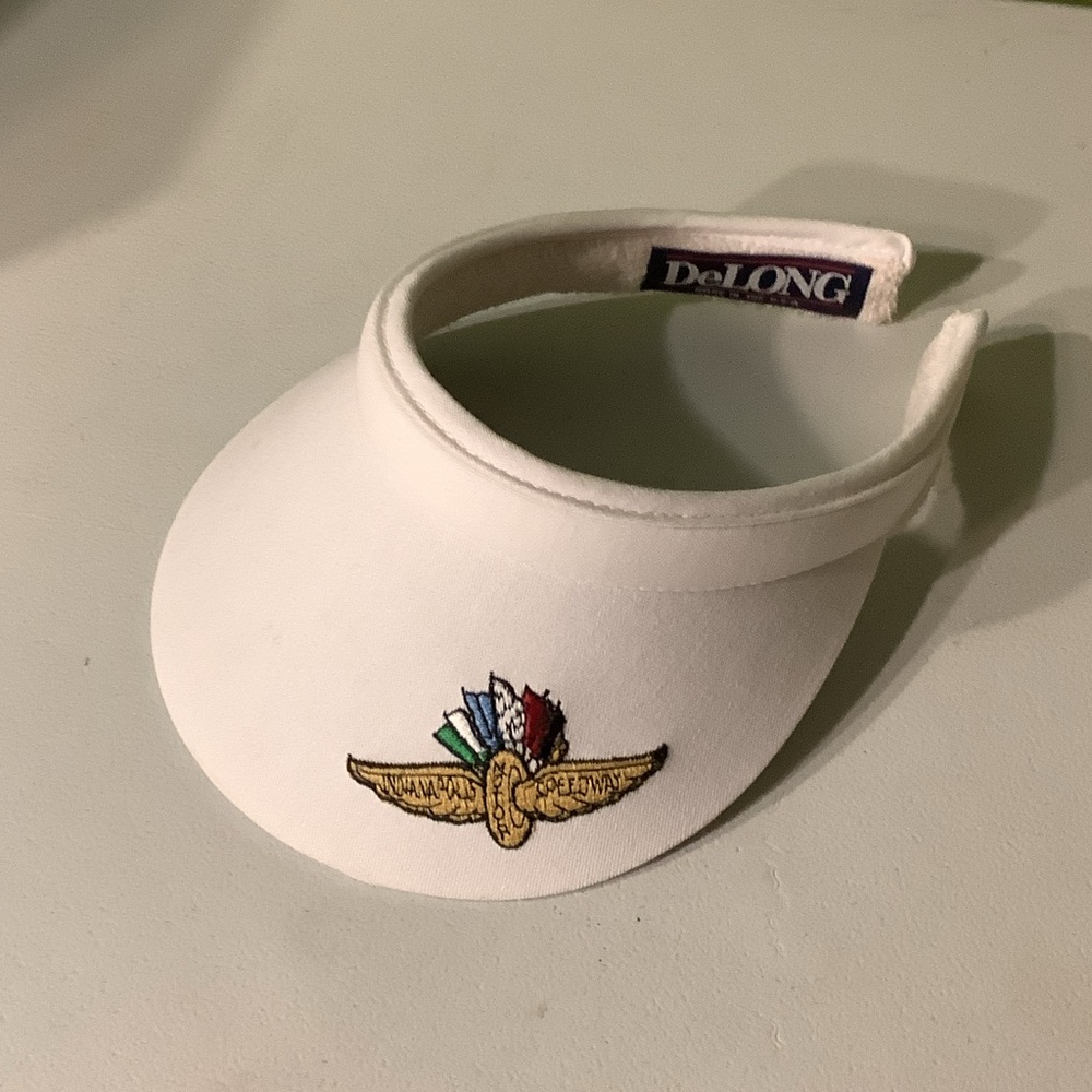 DeLong Indianapolis 500 white visor
